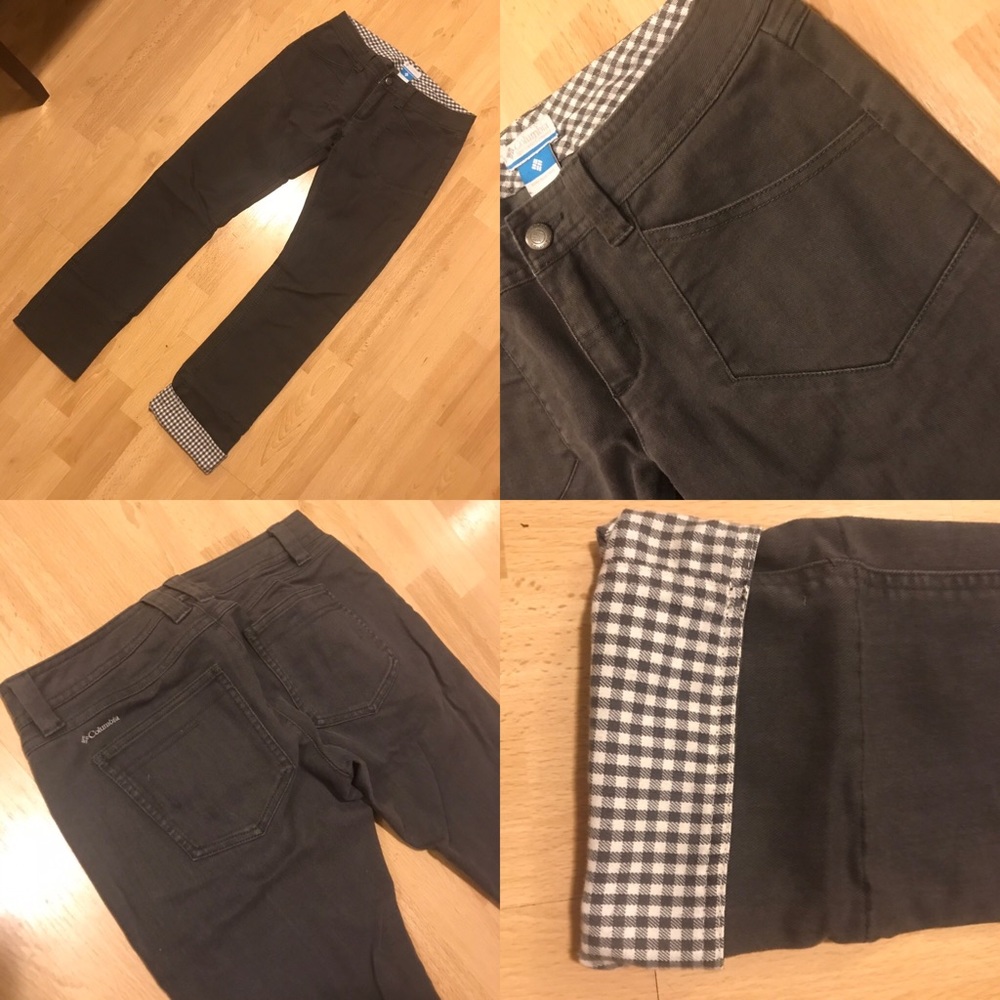 Columbia Stretch Jeans Charcoal with Accent Trim